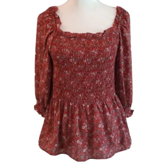Max Studio Teyessda Smocked On or Off Shoulder Top NWT $98 - Picture 1 of 6